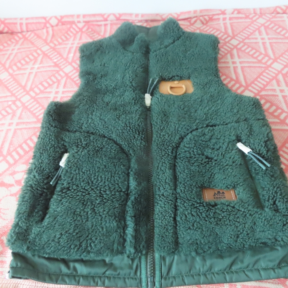 Coach Shearling Vest - Hunter Green - Size 50 NWT
